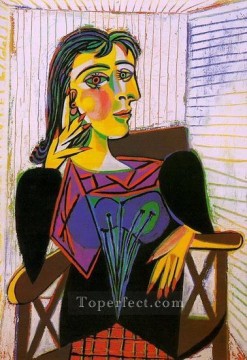 klimt portrait Painting - Portrait of Dora Maar 5 1937 Pablo Picasso